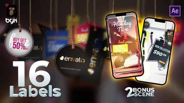 Videohive Swinging Tags 37105746 1 Videohive Swinging Tags 37105746