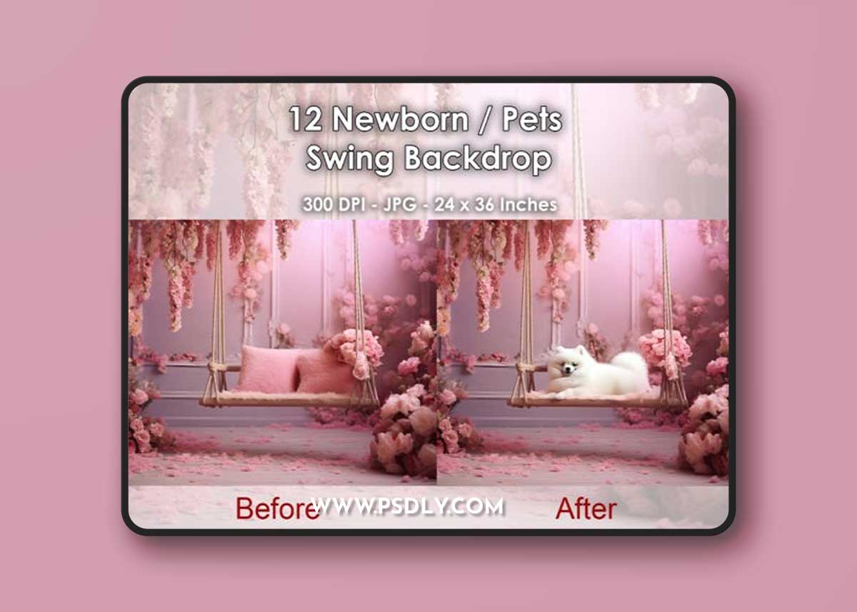 12 Newborn / Pets Swing Backdrop JPG 1 12 Newborn / Pets Swing Backdrop JPG