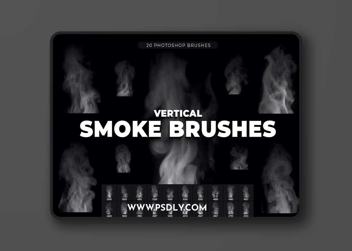 20 Vertical Smoke Brushes W8QDGXS 1 20 Vertical Smoke Brushes W8QDGXS