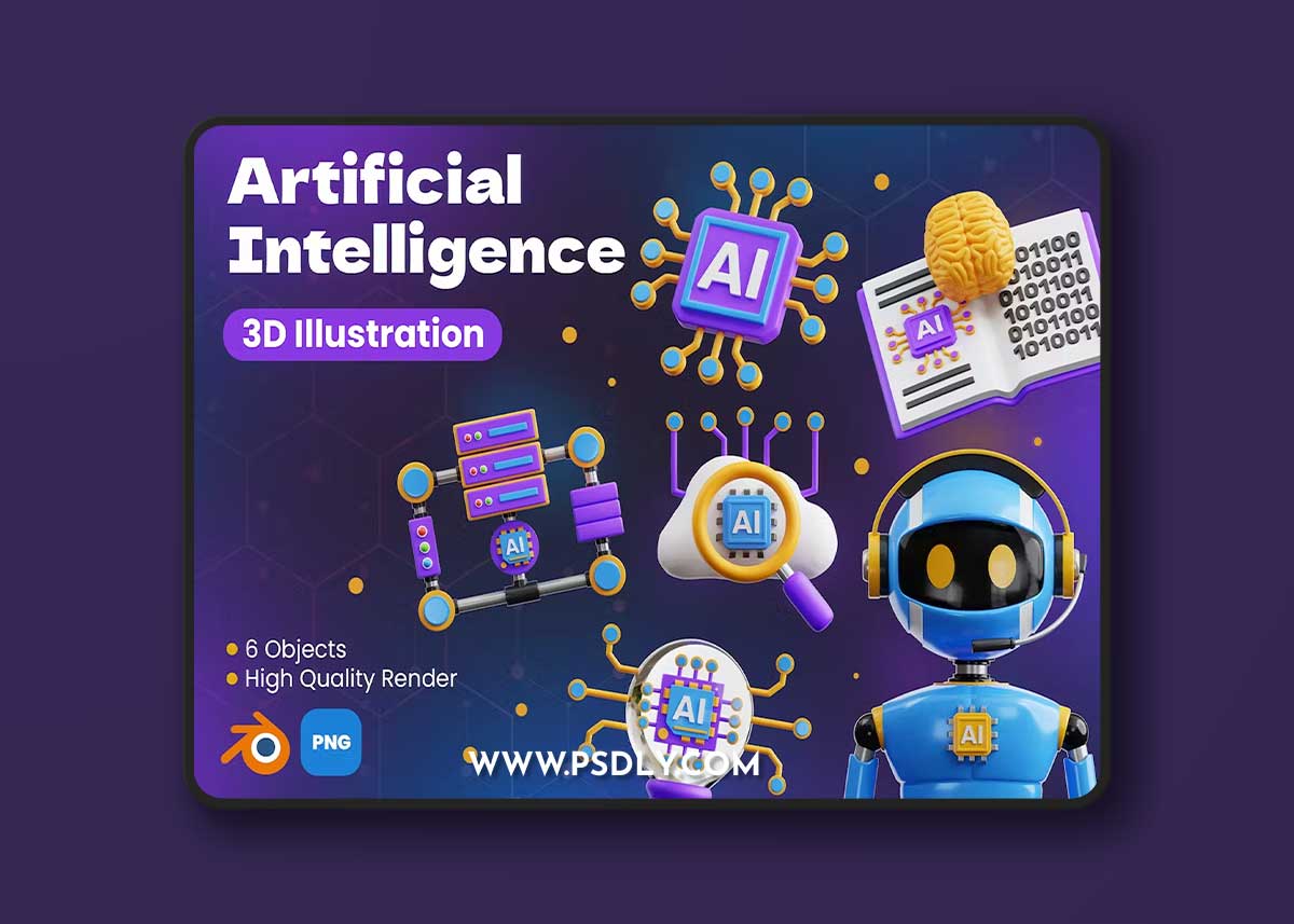 Artificial Intelligence 3D Illustrations WHQ6RLN 1 Artificial Intelligence 3D Illustrations WHQ6RLN