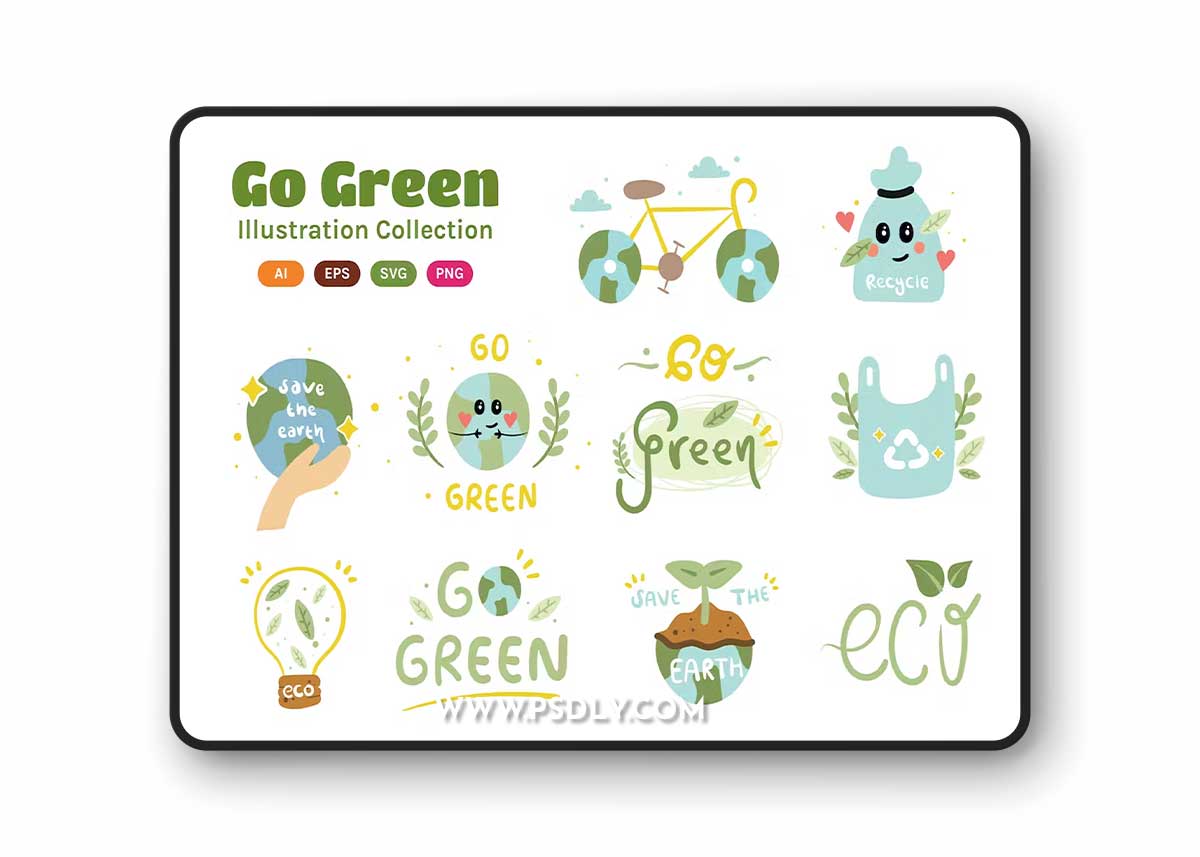 Go Green Illustration Collection L38XML4 1 Go Green Illustration Collection L38XML4