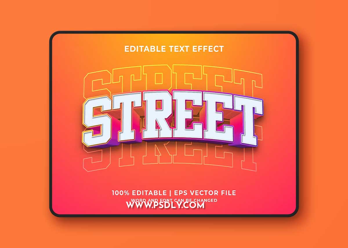 Street 3d Vector Editable Text Effect 7CYSUDK 1 Street 3d Vector Editable Text Effect 7CYSUDK