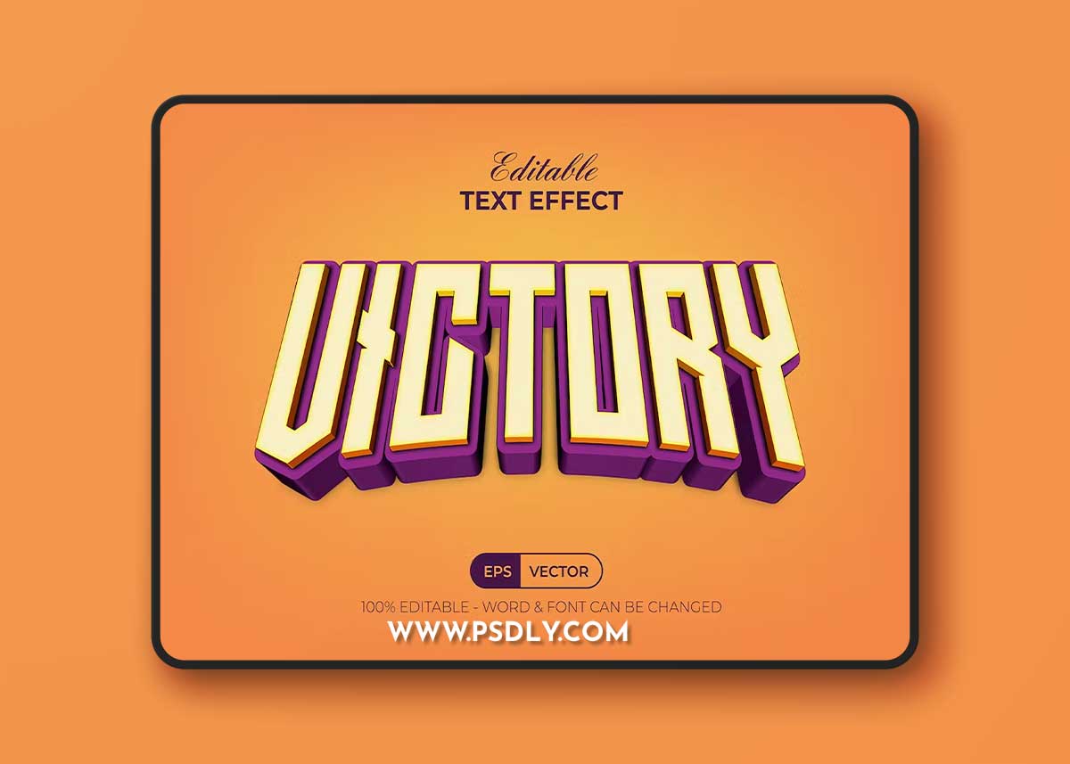 Victory Text Effect 3D Curved Style 28Z3L8S 1 Victory Text Effect 3D Curved Style 28Z3L8S