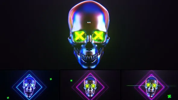 Videohive Skull Glitch Logo Reveal 31816232 1 Videohive Skull Glitch Logo Reveal 31816232