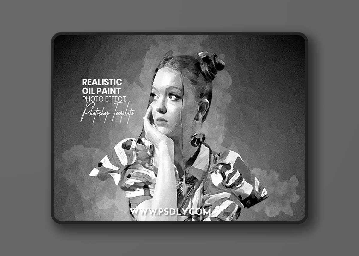 Black Realistic Oil Paint Effect 1 Black Realistic Oil Paint Effect