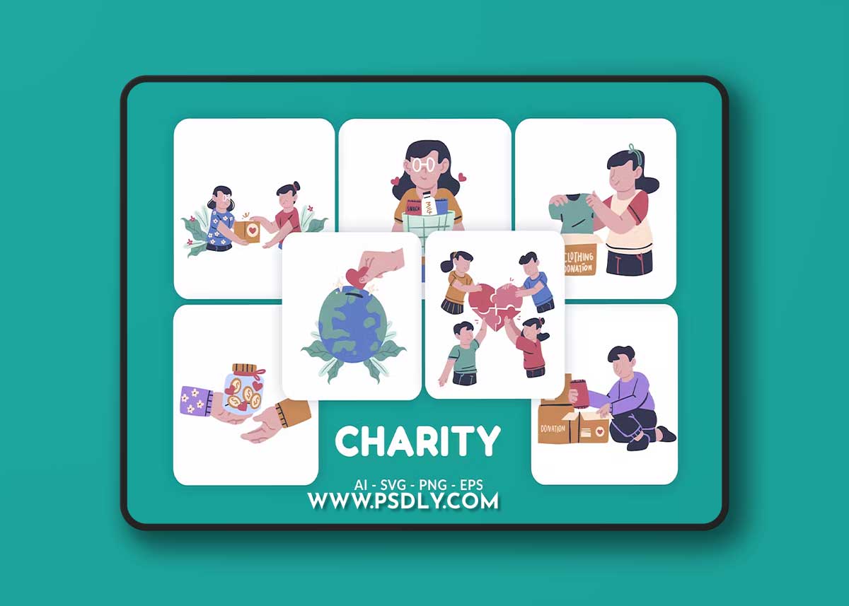 Charity Vector Illustration v.2 7EUBXXP 1 Charity Vector Illustration v.2 7EUBXXP