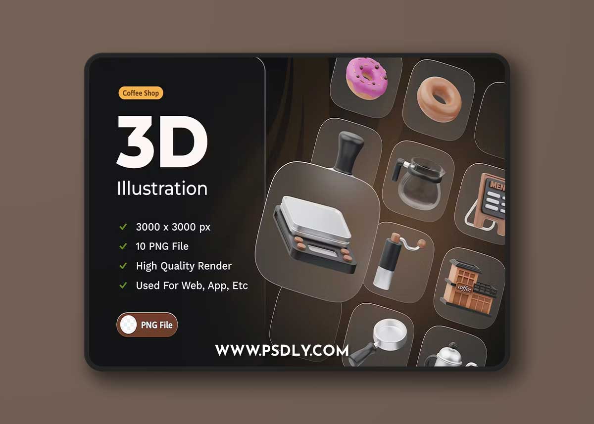 Coffee Shop 3d Illustration NJNNJS6 1 Coffee Shop 3d Illustration NJNNJS6