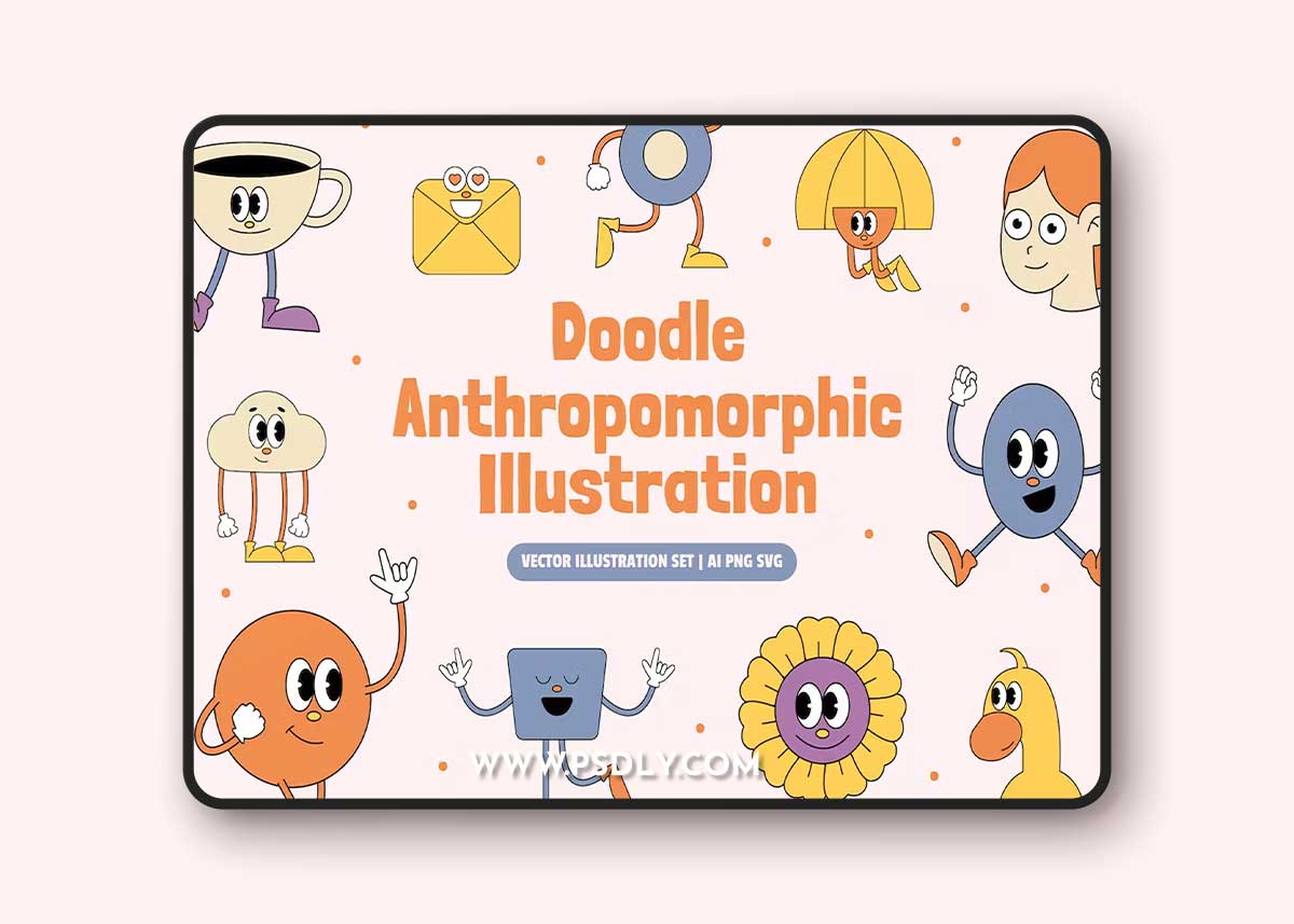 Doodle Anthropomorphic Illustration Set LHKFK4N 1 Doodle Anthropomorphic Illustration Set LHKFK4N