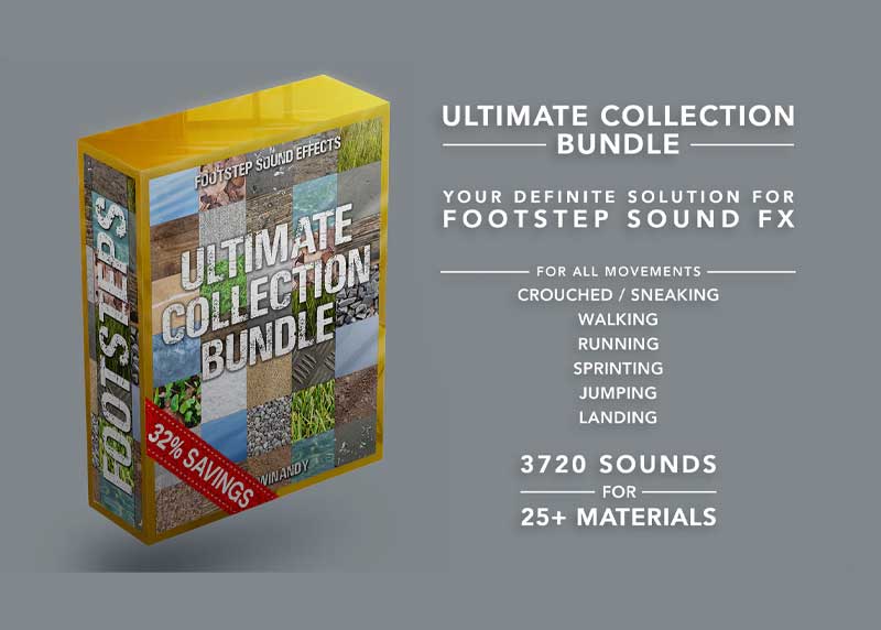 Footsteps Sound FX - Ultimate Collection Bundle v5.1 1 Footsteps Sound FX - Ultimate Collection Bundle v5.1