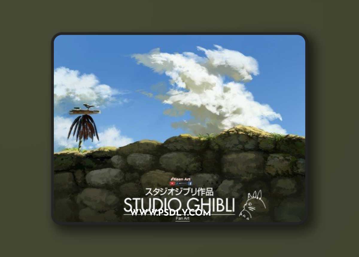 Ghibli Studio Brush | Brush patinting Ghibli Style | Video Tutorial suport 1 Ghibli Studio Brush | Brush patinting Ghibli Style | Video Tutorial suport