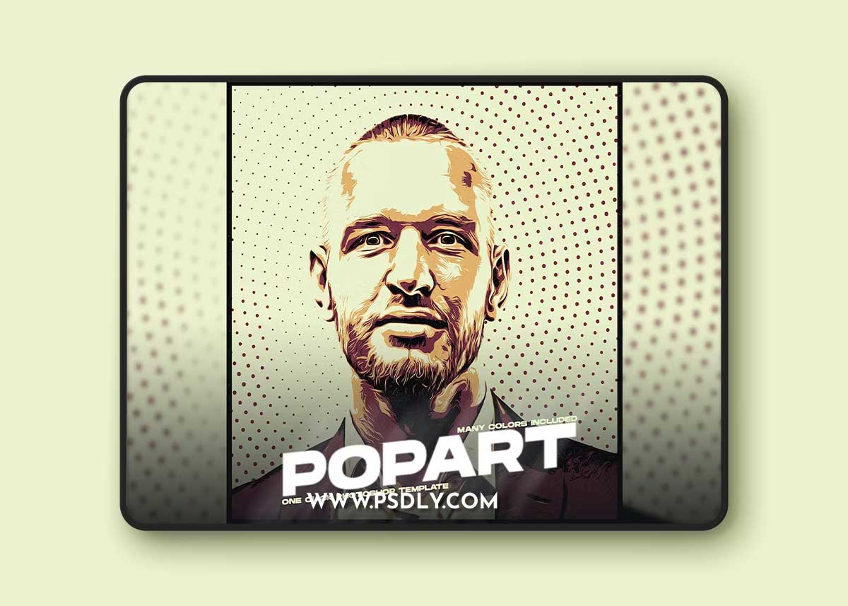Pop Art Photoshop PSD Template TRA6SBJ 1 Pop Art Photoshop PSD Template TRA6SBJ