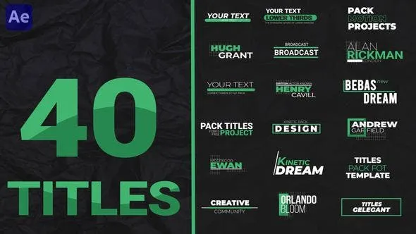 Videohive 40 Titles Pack 4k 47360903 1 Videohive 40 Titles Pack 4k 47360903