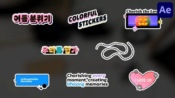Videohive Colorful Stickers for After Effects 47602739 1 Videohive Colorful Stickers for After Effects 47602739