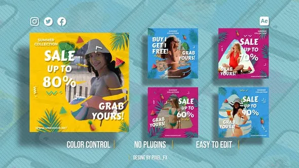 Videohive Summer Sale Instagram Posts 46527296 1 Videohive Summer Sale Instagram Posts 46527296