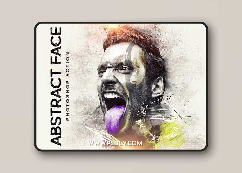 Abstract Face - Photoshop Action YB439JX 1 Abstract Face - Photoshop Action YB439JX