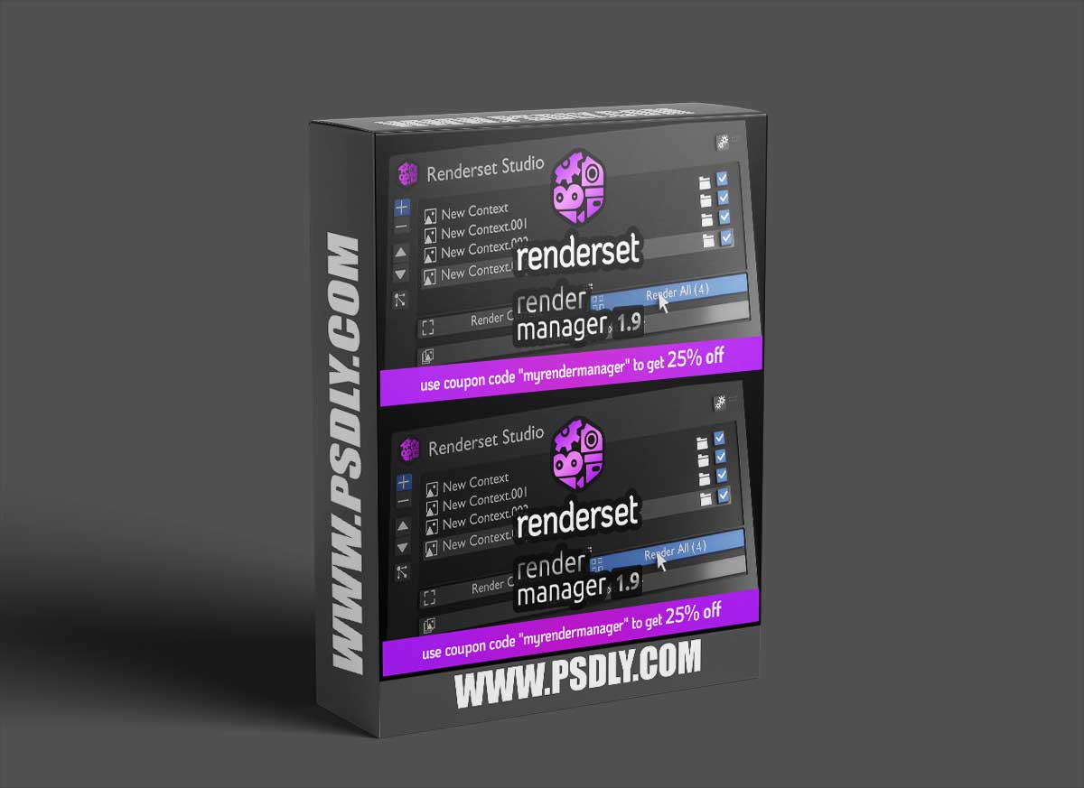 Blender - Render Manager Addon Renderset v2.0.1 1 Blender - Render Manager Addon Renderset v1.9