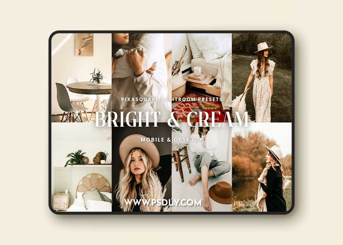 Bright & Cream Lightroom Presets ARLLC6J 1 Bright & Cream Lightroom Presets ARLLC6J