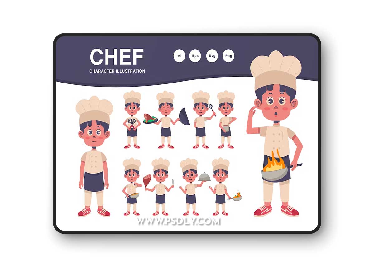 Chef Character Illustration PAWFE9N 1 Chef Character Illustration PAWFE9N