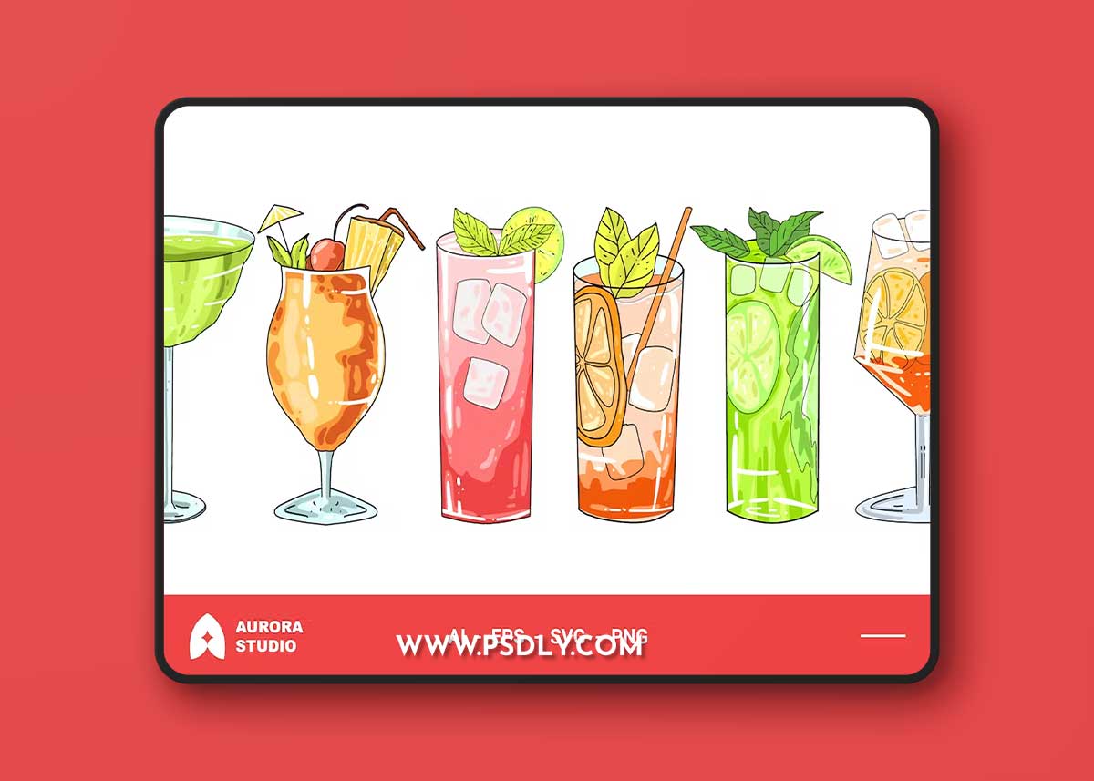 Cocktail Hand Drawn Illustration JM3PNL8 1 Cocktail Hand Drawn Illustration JM3PNL8