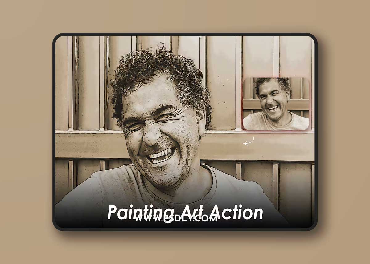 Painting Art Photoshop Action AZKN8UC 1 Painting Art Photoshop Action AZKN8UC