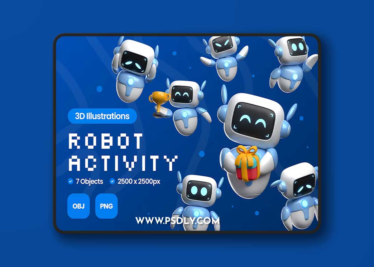Robot Activity 3D Illustrations WC64DSS 1 Robot Activity 3D Illustrations WC64DSS