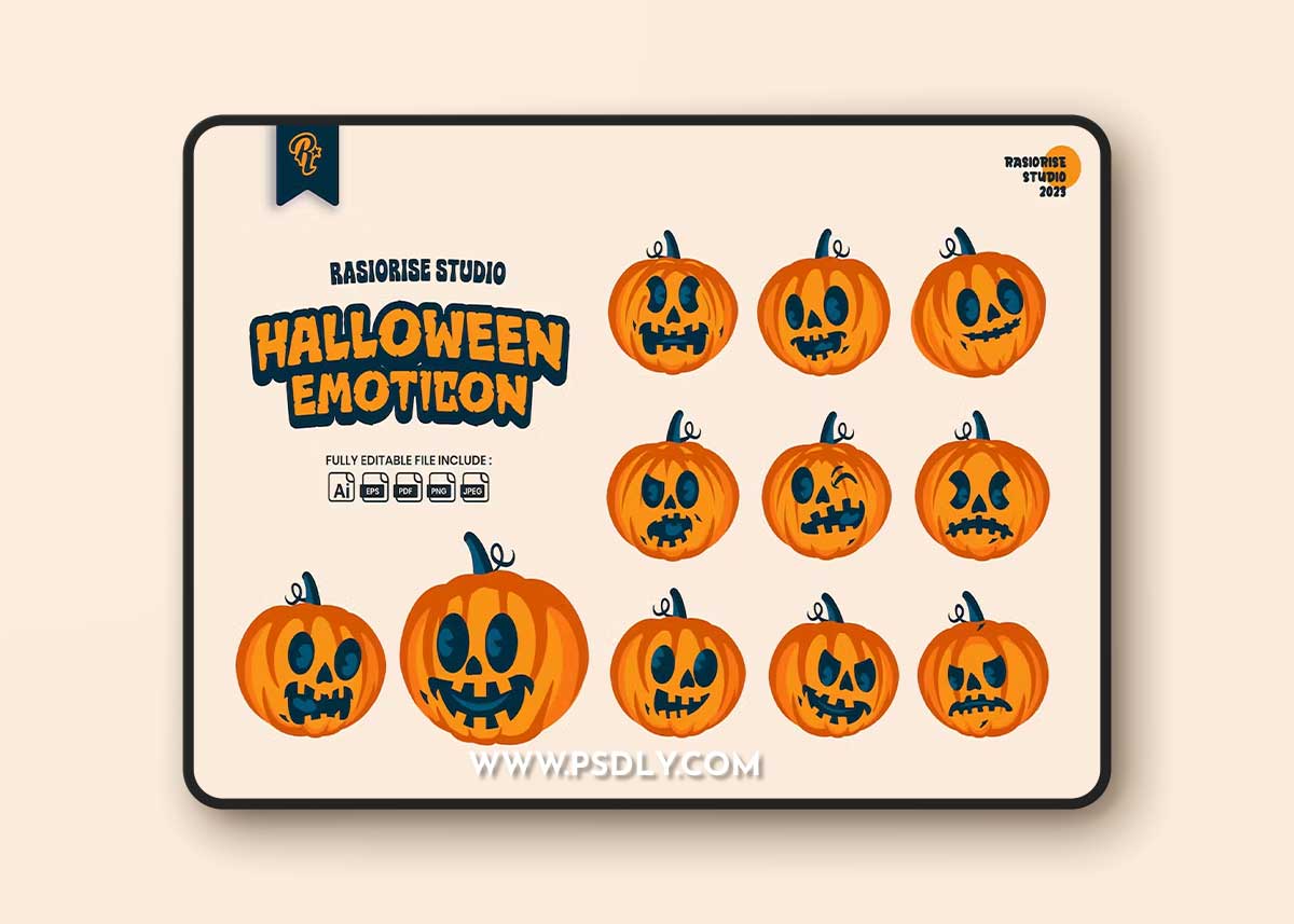 Set Halloween Pumpkin Element 73BDT4Z 1 Set Halloween Pumpkin Element 73BDT4Z