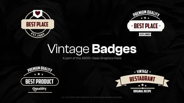 Videohive 15 Vintage Badges 48091658 1 Videohive 15 Vintage Badges 48091658