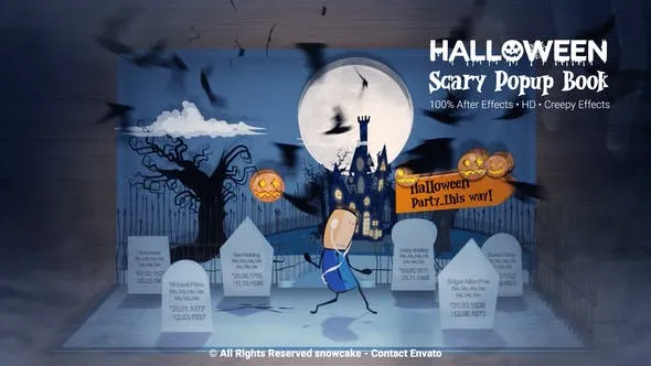 Videohive Halloween Scary Popup Book 48290644 1 Videohive Halloween Scary Popup Book 48290644