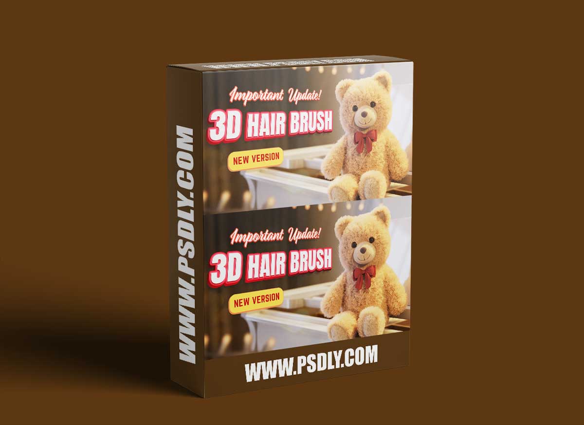 Blender Addon | 3D Hair Brush 4.4.1 1 Blender Addon | 3D Hair Brush 4.4.1