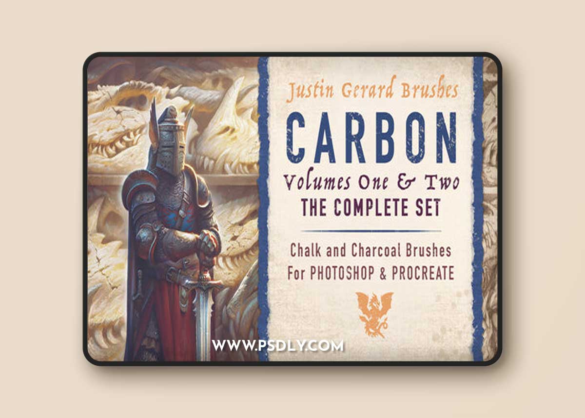 CARBON Brushes COMPLETE SET for Photoshop and Procreate 1 CARBON Brushes COMPLETE SET for Photoshop and Procreate
