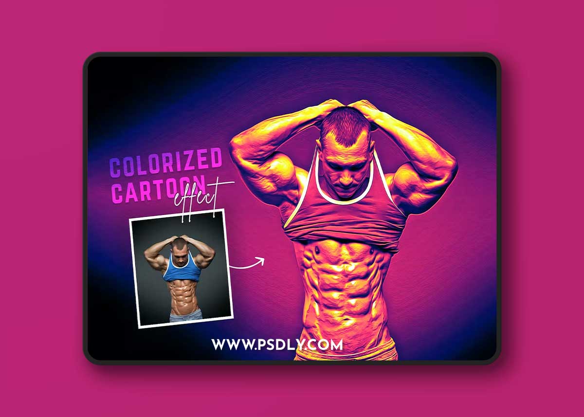 Colorized Cartoon Effect B9E9SJ2 1 Colorized Cartoon Effect B9E9SJ2