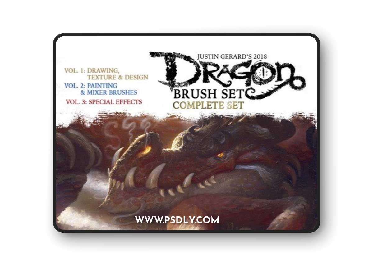 Dragon Brush Set COMPLETE SET for Photoshop 1 Dragon Brush Set COMPLETE SET for Photoshop