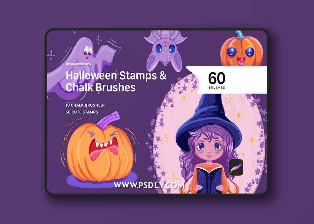 Halloween Stamps & Chalk Brushes U3VQ634 1 Halloween Stamps & Chalk Brushes U3VQ634