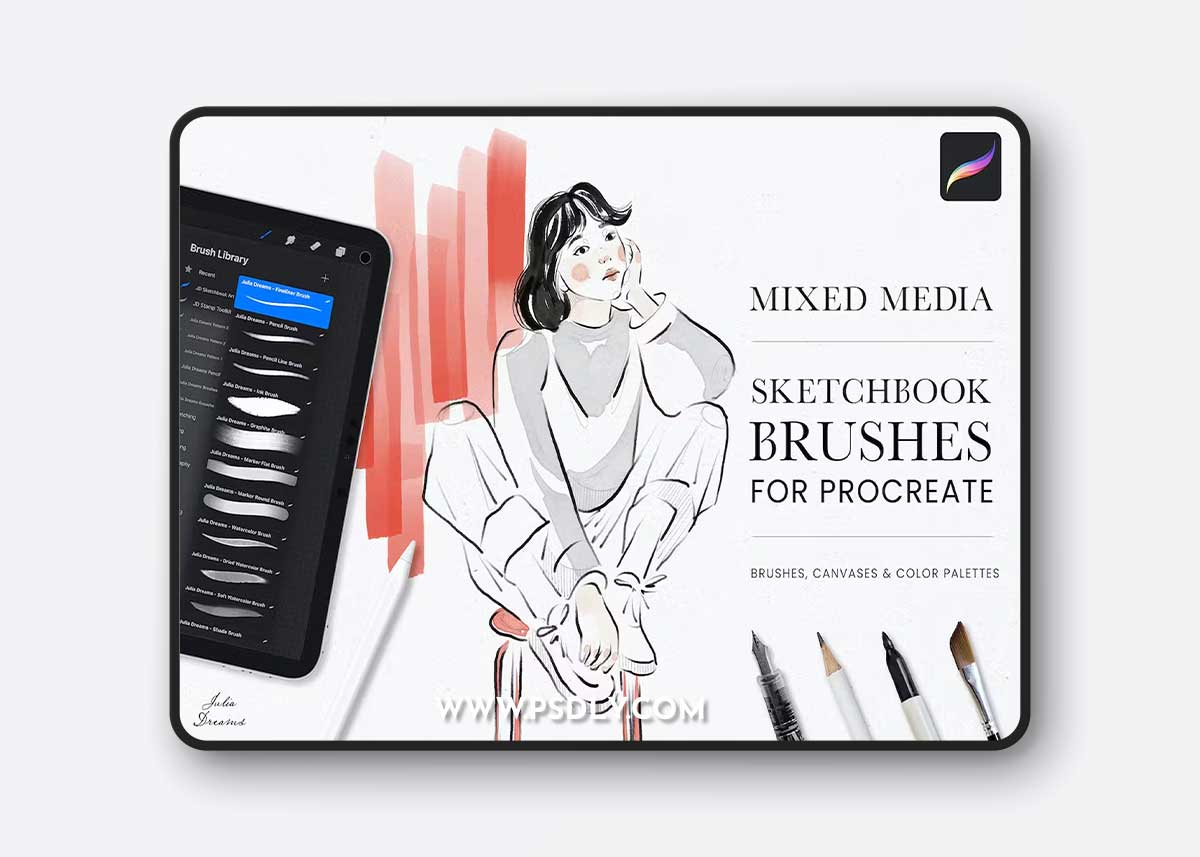 Sketchbook Procreate Brushes Mixed Media Sketch WJES7WZ 1 Sketchbook Procreate Brushes Mixed Media Sketch WJES7WZ