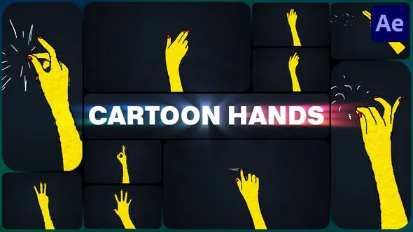 Videohive Cartoon Hands for After Effects 48499776 1 Videohive Cartoon Hands for After Effects 48499776