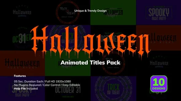 Videohive Halloween Titles Pack 48694628 1 Videohive Halloween Titles Pack 48694628