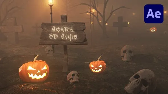 Videohive Scary Halloween 3D Logo Intro 48461725 1 Videohive Scary Halloween 3D Logo Intro 48461725
