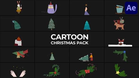 Videohive Cartoon Christmas Animations for After Effects 48947564 1 Videohive Cartoon Christmas Animations for After Effects 48947564
