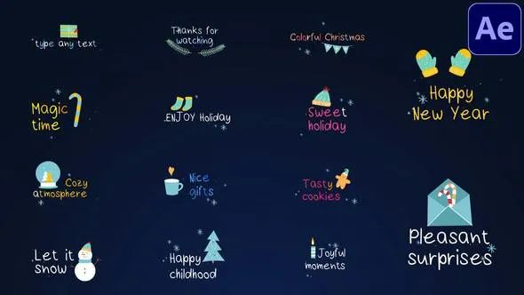 Videohive Colorful Christmas Titles | After Effects 35226898 1 Videohive Colorful Christmas Titles | After Effects 35226898