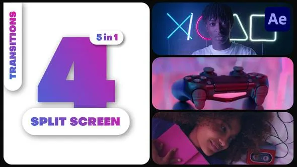 Videohive Multiscreen Transitions - 4 Split Screen 49367412 1 Videohive Multiscreen Transitions - 4 Split Screen 49367412