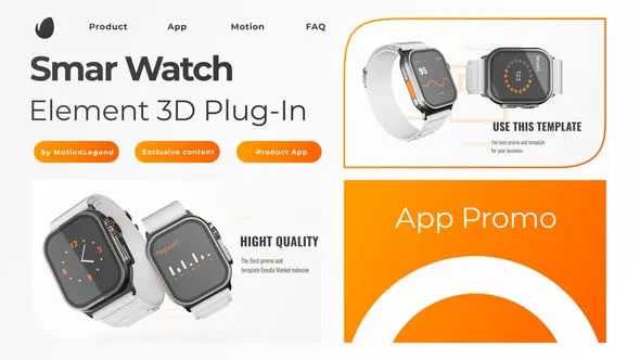 Videohive Smart Watch 3D Device Element 3D 49174685 1 Videohive Smart Watch 3D Device Element 3D 49174685