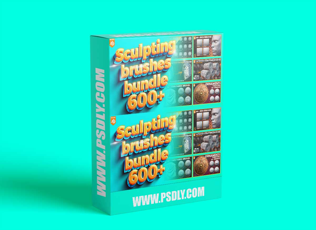 600 + Blender Sculpting Brushes 1 600 + Blender Sculpting Brushes
