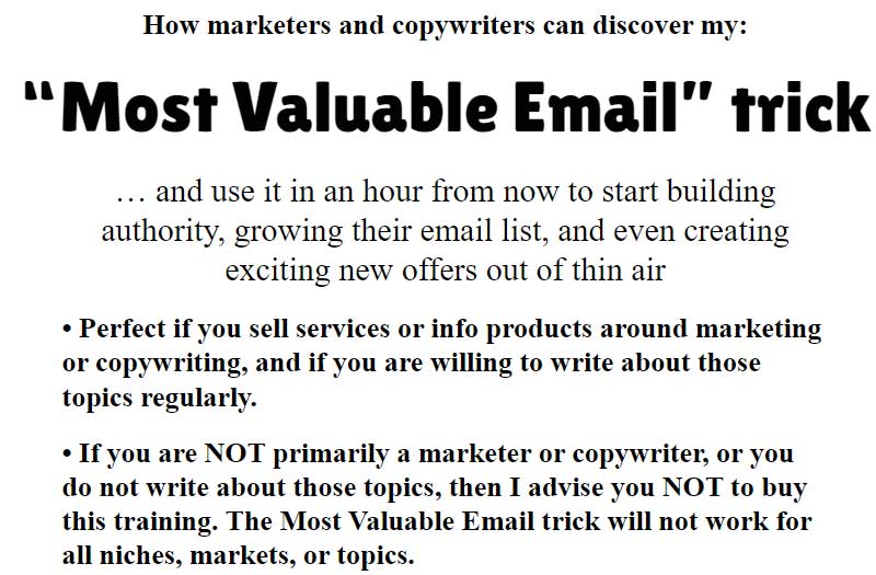 John Bejakovic – Most Valuable Email 1 John Bejakovic – Most Valuable Email