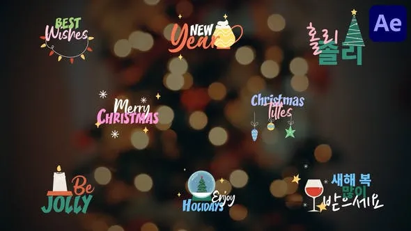 Videohive Colorful Christmas Titles for After Effects 50004734 1 Videohive Colorful Christmas Titles for After Effects 50004734