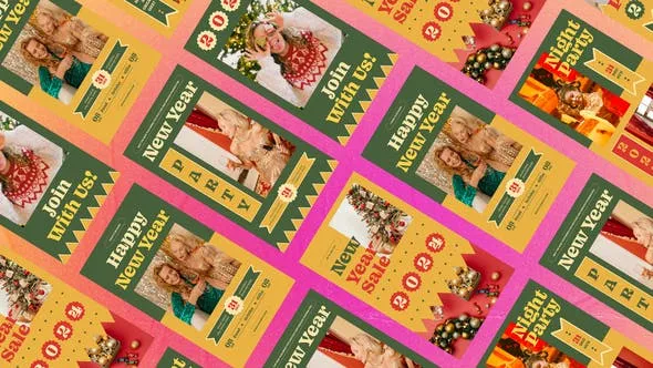 Videohive New Year Retro Stories 50071009 1 Videohive New Year Retro Stories 50071009