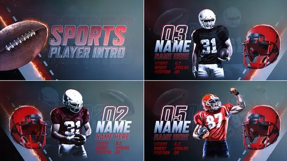Videohive American Football Player Intro 48999372 1 Videohive American Football Player Intro 48999372