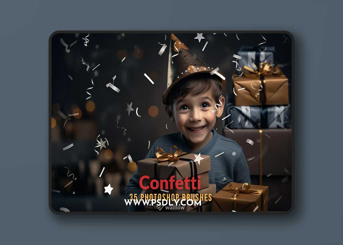35 Confetti photoshop brushes 1 35 Confetti photoshop brushes