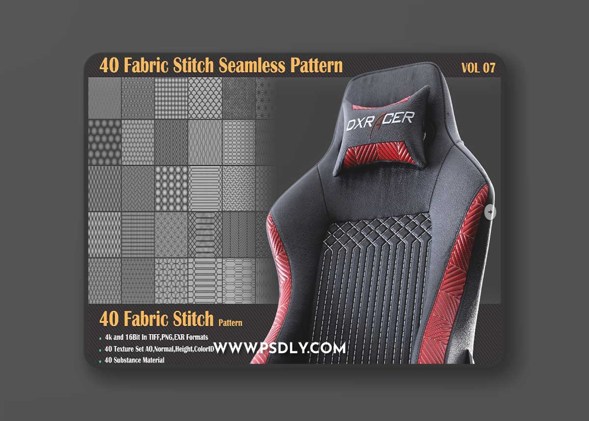 Artstation – 40 Fabric Stitch Seamless Pattern – VOL 07 1 Artstation – 40 Fabric Stitch Seamless Pattern – VOL 07