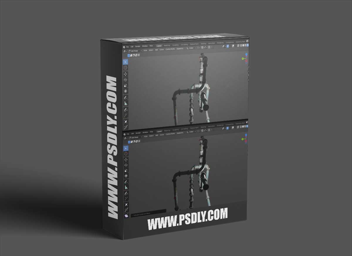 Geometry Nodes Pipes v1.1 for Blender 1 Geometry Nodes Pipes v1.1 for Blender