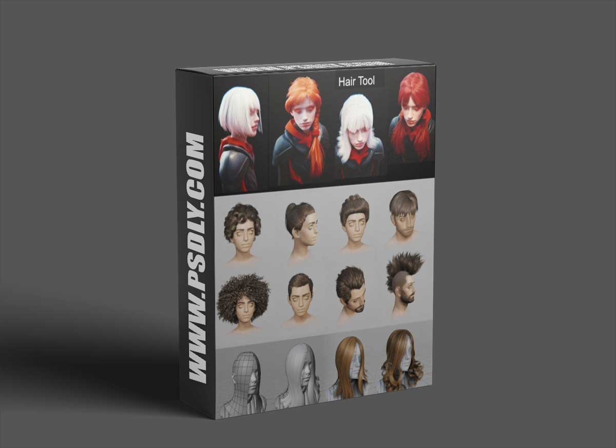 Hair Tool v3.6 + Library - Blender 1 Hair Tool v3.6 + Library - Blender